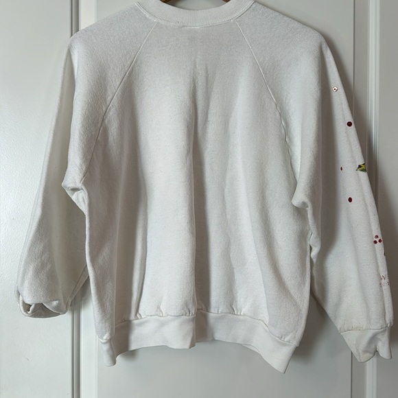 Unique Hand-Painted Vintage Ugly Christmas Sweater mistletoe sequence size Large - Picture 8 of 13